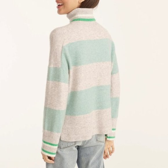 NWT J. Crew Striped Turtleneck Sweater in Supersoft Yarn XS - Picture 3 of 3